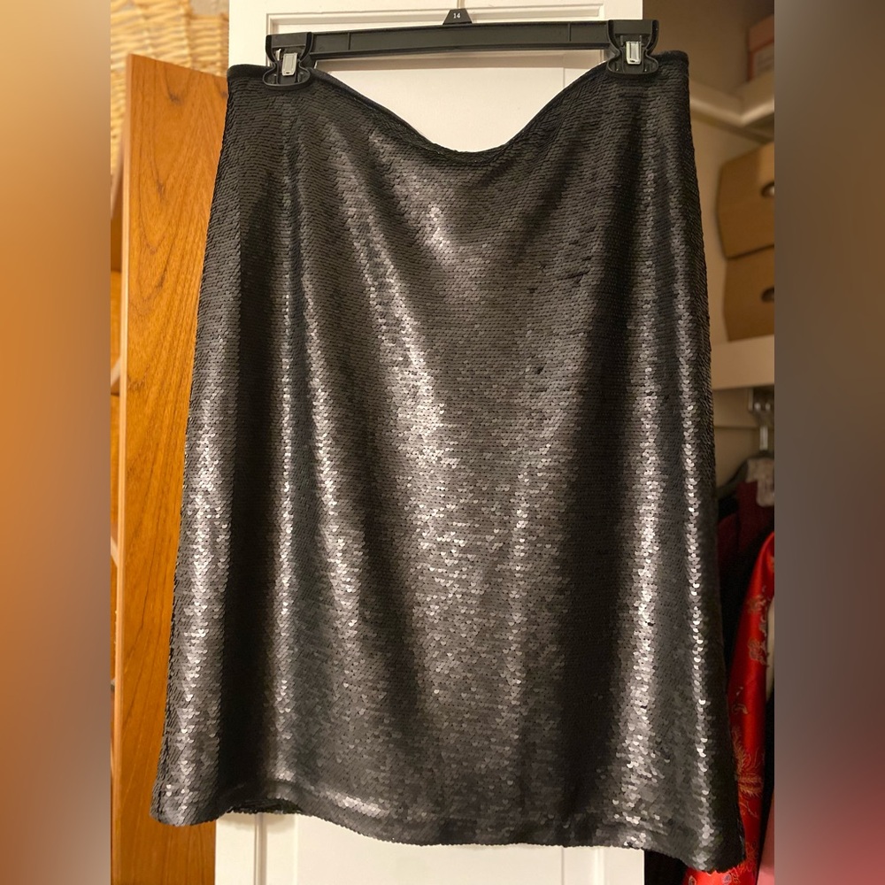 Alex Marie Size 14 Black Sequin Skirt from Dillards